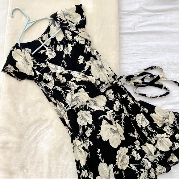 Free People French Quarter Mini Floral Wrap Dress - Picture 4 of 5